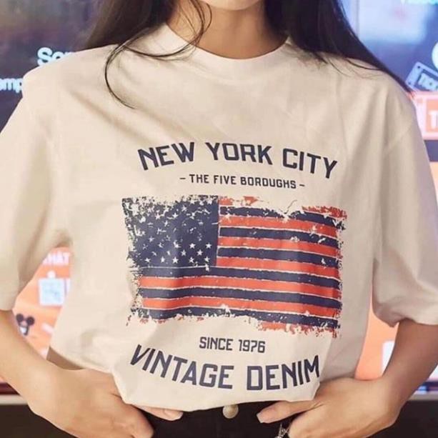 SALE- Áo Thun Unisex - NEW YORK CITY VINTAGE DENIM - áo cực HOT