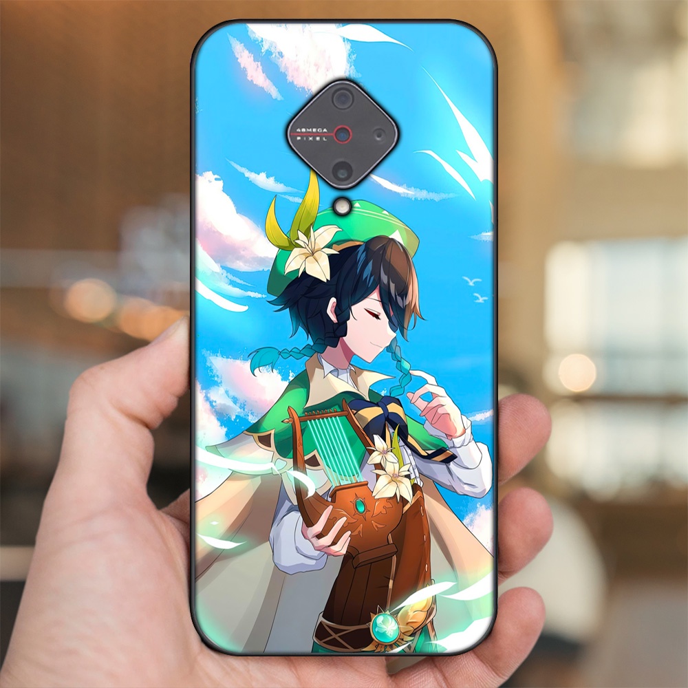 Ốp lưng Vivo S1 Pro viền đen in hình Venti Genshin Impact