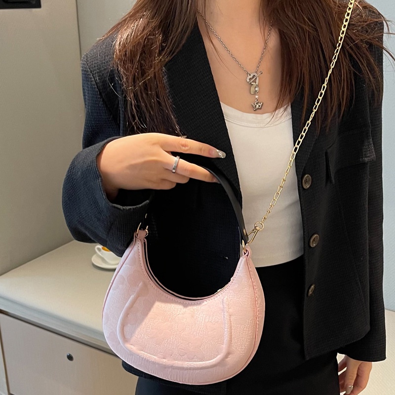 Túi Xách Đeo Vai Phối Dây Xích Thời Trang Thanh Lịch Dành Cho Nữ