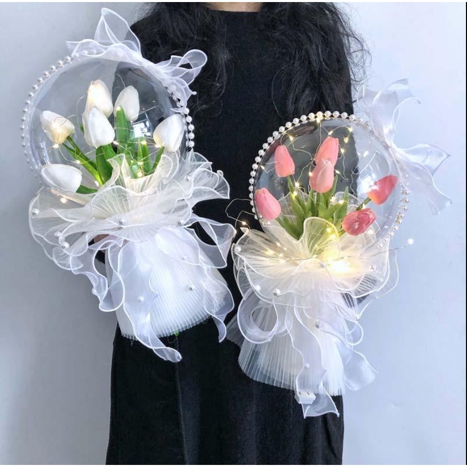 Sản Phẩm Hoàn Thiện Bó Hoa Tulip Làm Quà Tặng Sinh Nhật Bạn Gái / Bạn Gái / Ngày Valentine Bất Ngờ