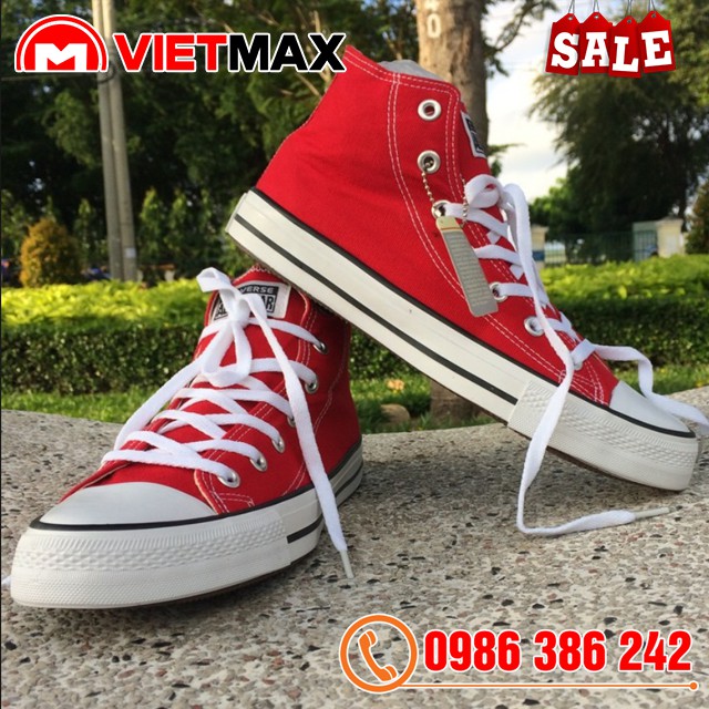 Giày Thể Thao CV Đỏ Tươi Classic Cổ Cao Nam Nữ