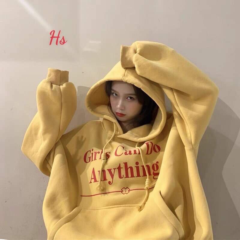 Áo nỉ mũ GIRL CAN HS6