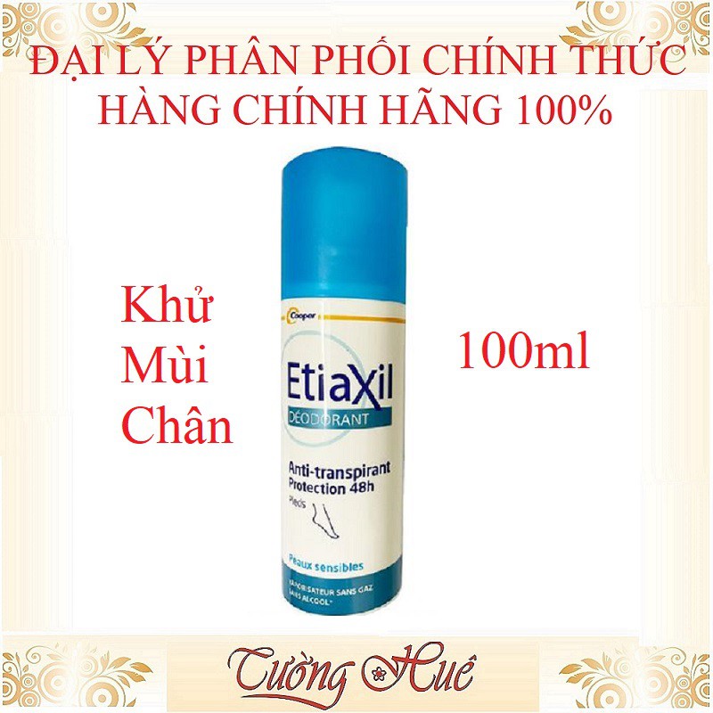 Xịt khử mùi chân Etiaxil Deodorant &amp; Anti-Transpirant Protection 48H - 100ml