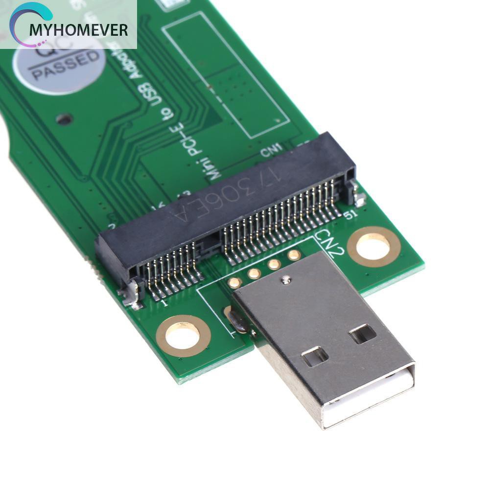 myhomever Mini PCI-E to USB Adapter with SIM 8Pin Card Slot for WWAN/LTE Module