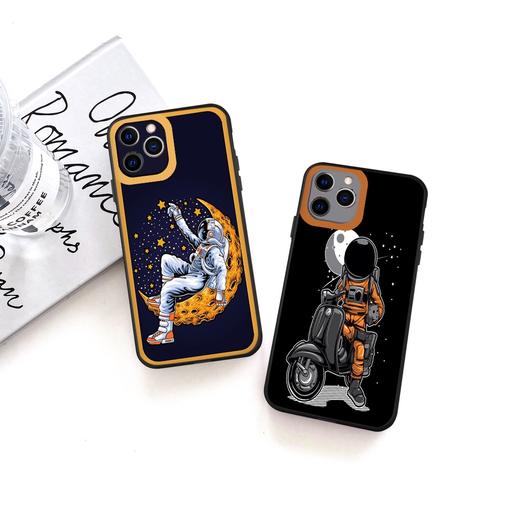 Ốp lưng iphone Phi hành gia cạnh vuông cho iphone 11 7plus 8plus x xsmax 11pro max 12pro 12promax13promax tr252