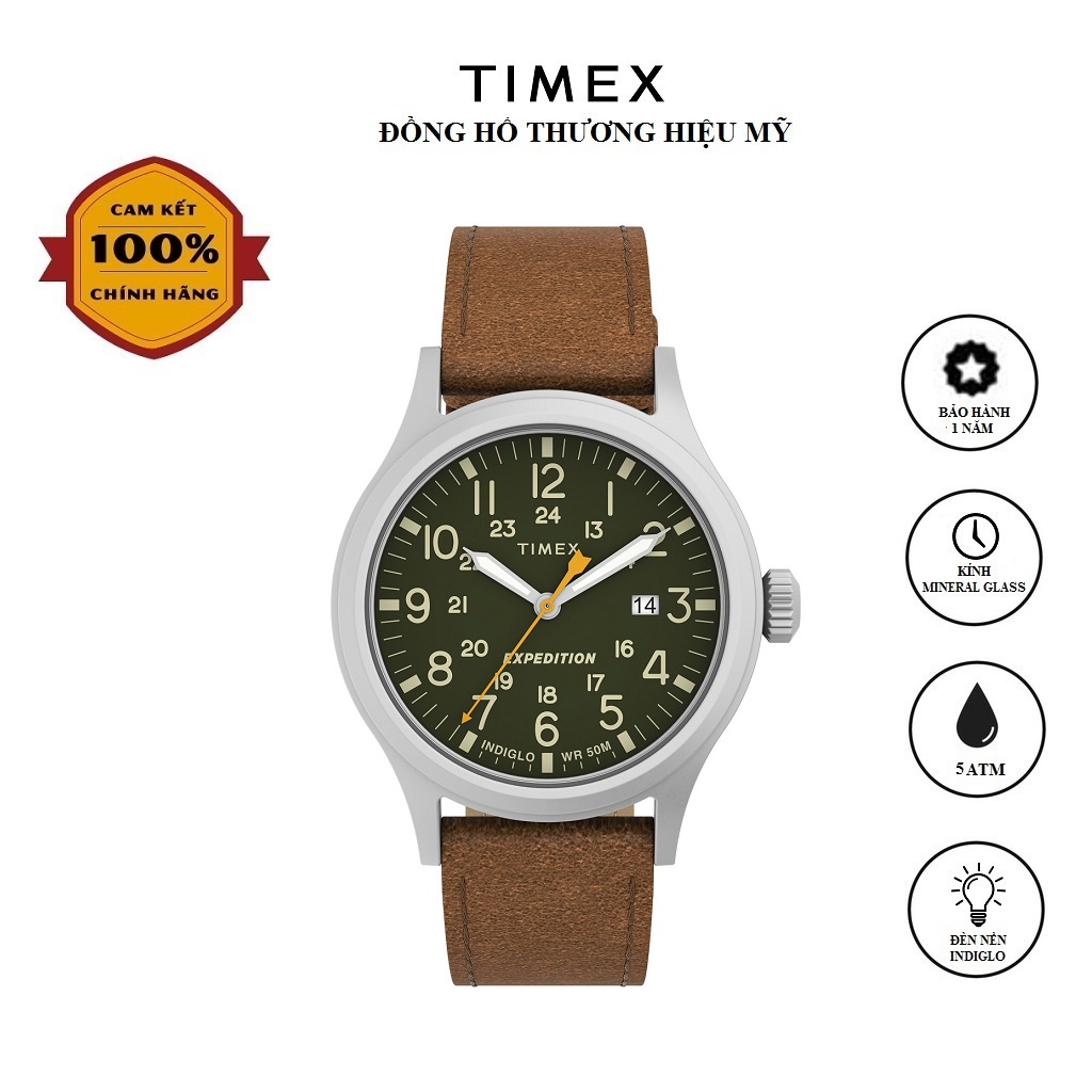 Đồng hồ Nam Timex Expedition Scout 40mm TW4B23000 Dây Da - Chính Hãng