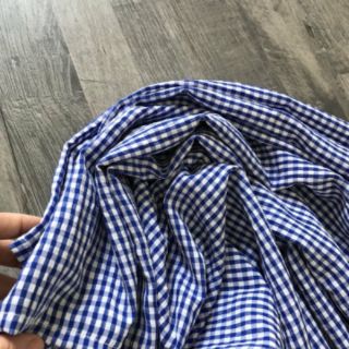 Đầm bầu caro cổ sơ mi