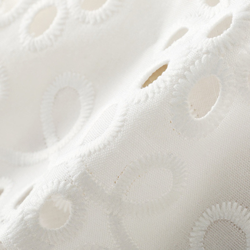 Khăn Choàng Cổ Giả Thêu Hoa Chấm Bi Trắng Dành Cho Nữ