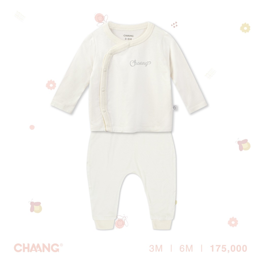 Set Bộ Cotton Dài Cúc Chéo Cho Bé Lake Chaang Babychumchum 0-06M