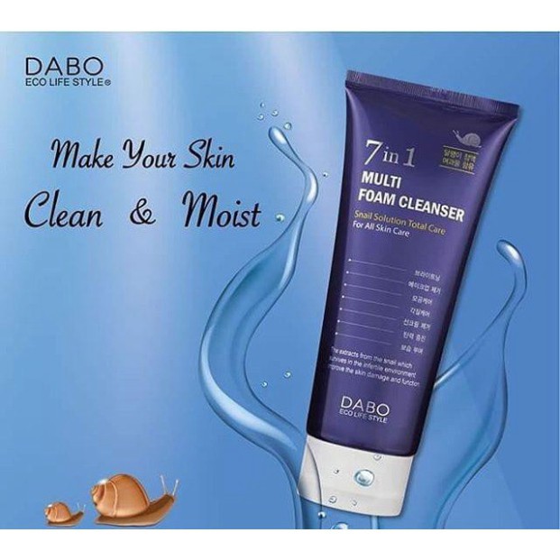 [ HÀNG CHÍNH HÃNG] Sữa Rửa Mặt Đa Chức Năng 7 Công Dụng DABO MULTI FOAM CLEANSER Cao Cấp Hàn Quốc (180ml)