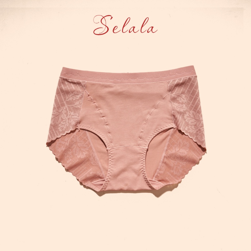 Quần Lót Cạp Cao Selala  Cotton Không Viền Mềm Mại Che Mỡ Bụng QC34