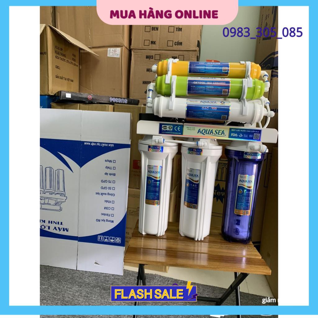 (Kho Tổng) Máy Lọc Nước Ro ♥️ Máy Lọc Nước 9 Cấp AQUASEA Có Tủ ♥️ Máy Để Gầm ( Tủ có nhiều mầu)