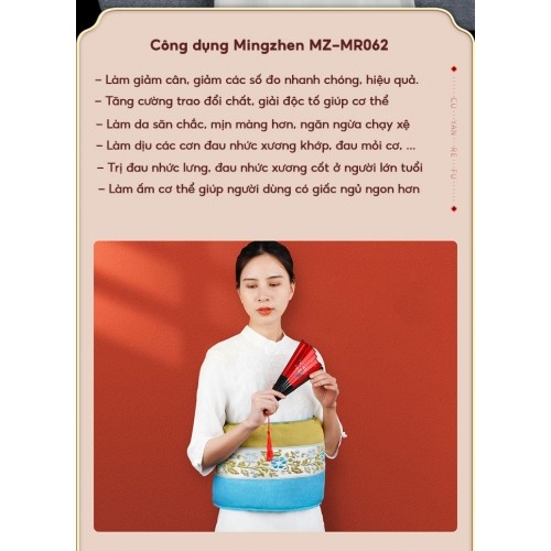 Đai chườm nóng muối biển giảm đau nhức mỏi toàn thân Ming Zhen MZ-MR062