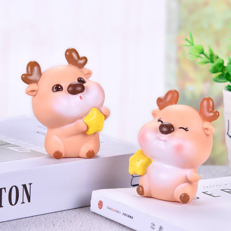 Mô hình Hươu mập dễ thương cho các bạn trang trí móc khóa, làm Jibbitz, DIY