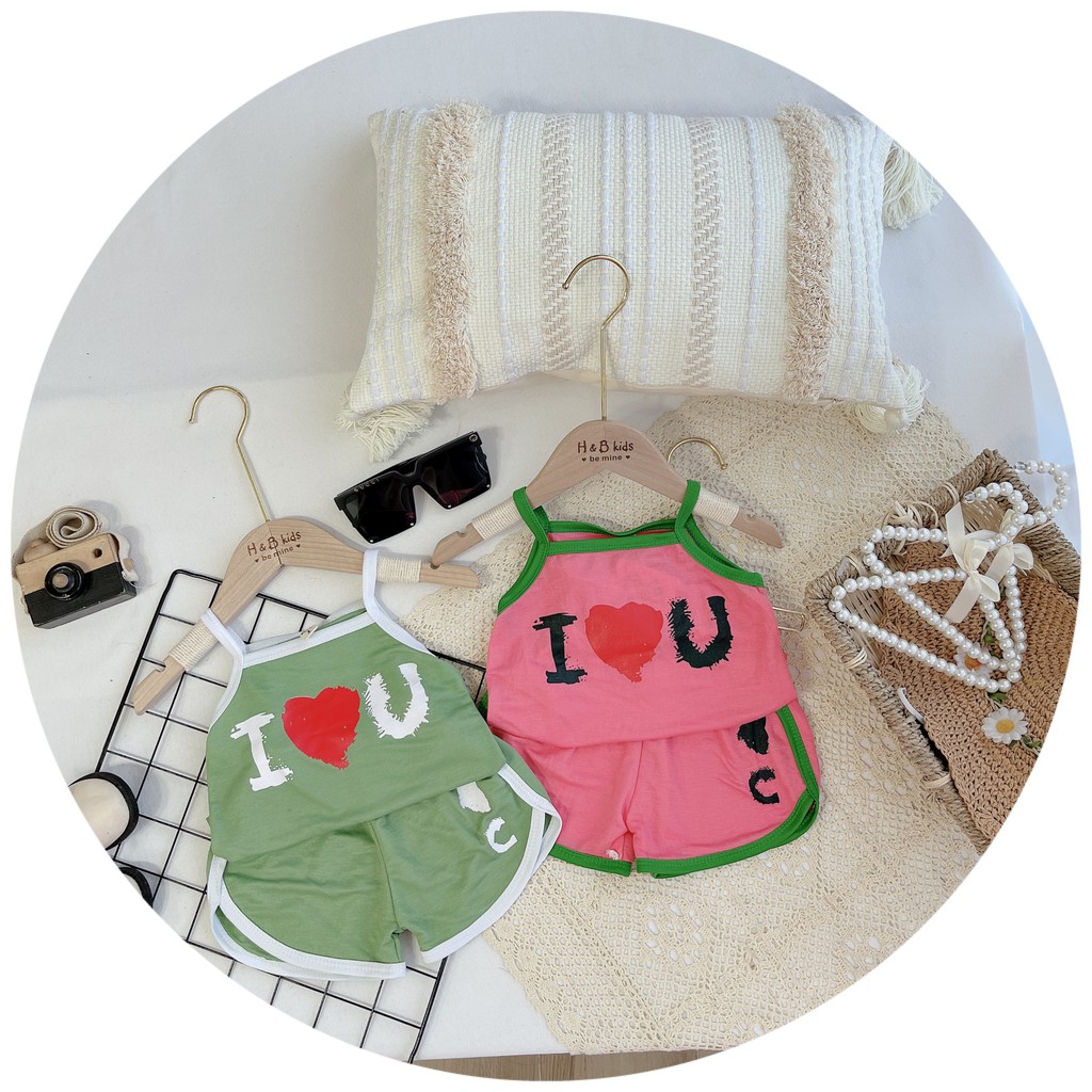 set bộ 2 dây in hình I &lt;3 YOU  cho bé yêu_2D