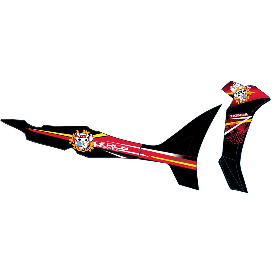 Tem Wave Blade 110 Đỏ Đen Logo Racing Boy