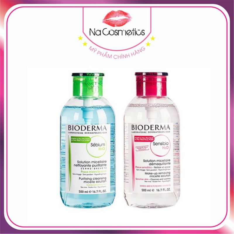 Nước Tẩy Trang Bioderma Micellar Water 500ml Pháp [Nắp nhún]