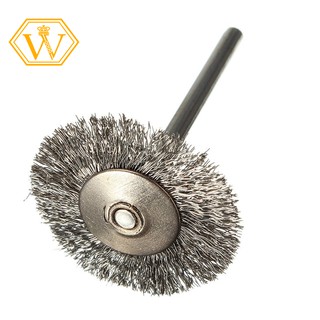 Cọ tròn làm sạch chất liệu thép không gỉ đường kính 25mm bộ 10 cái cho dụng cụ đa năng Dremel