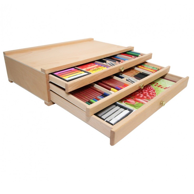 HỘP ĐỰNG DỤNG CỤ VẼ 3 NGĂN KÉO MONT MARTE