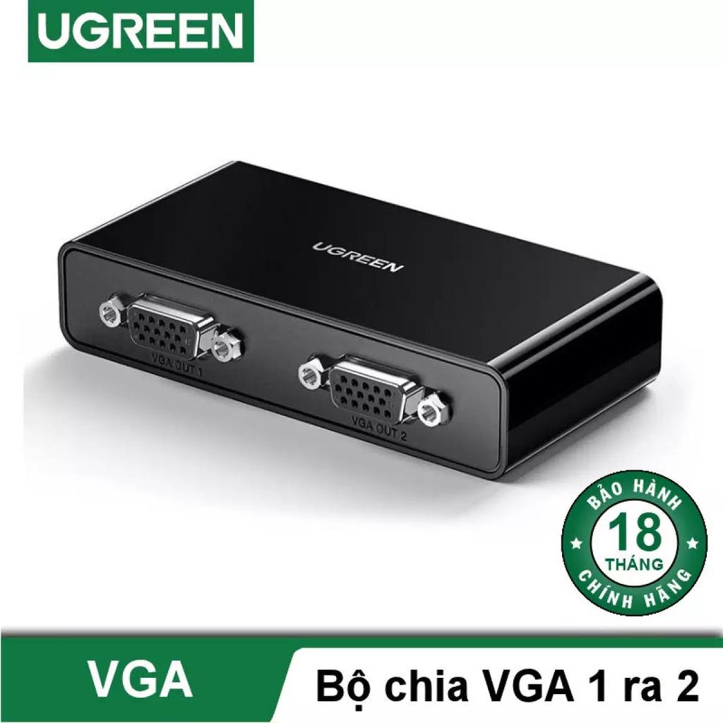 Bộ chia VGA 1 ra 2 Cao cấp UGREEN 80190 Chính hãng CM339 (1920 x 1440@60Hz-250Mhz)