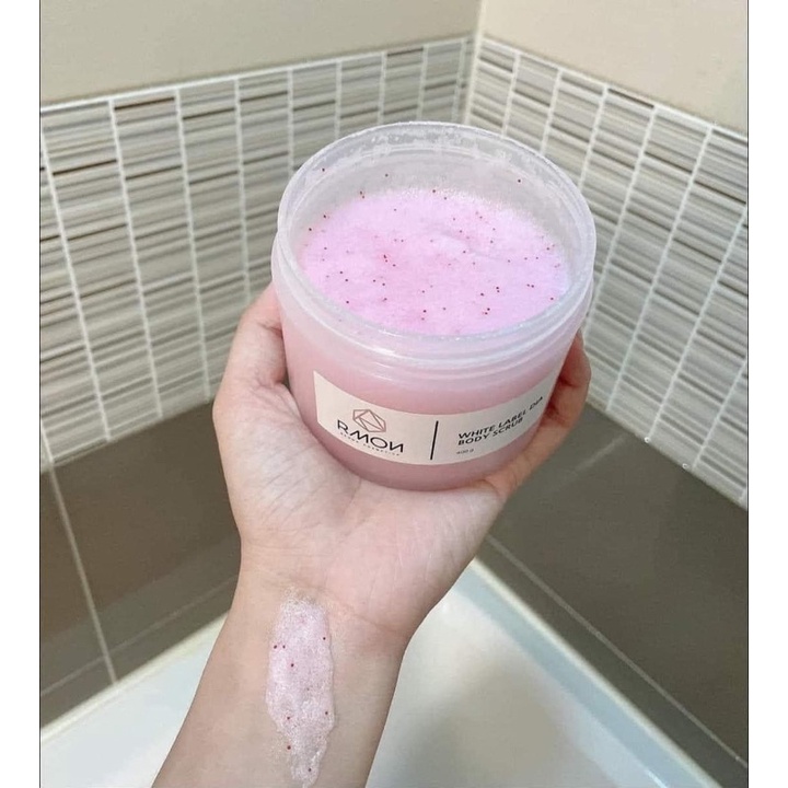 Tẩy da chết tẩy tế bào chết body Rmon white label dia body scrub muối hồng