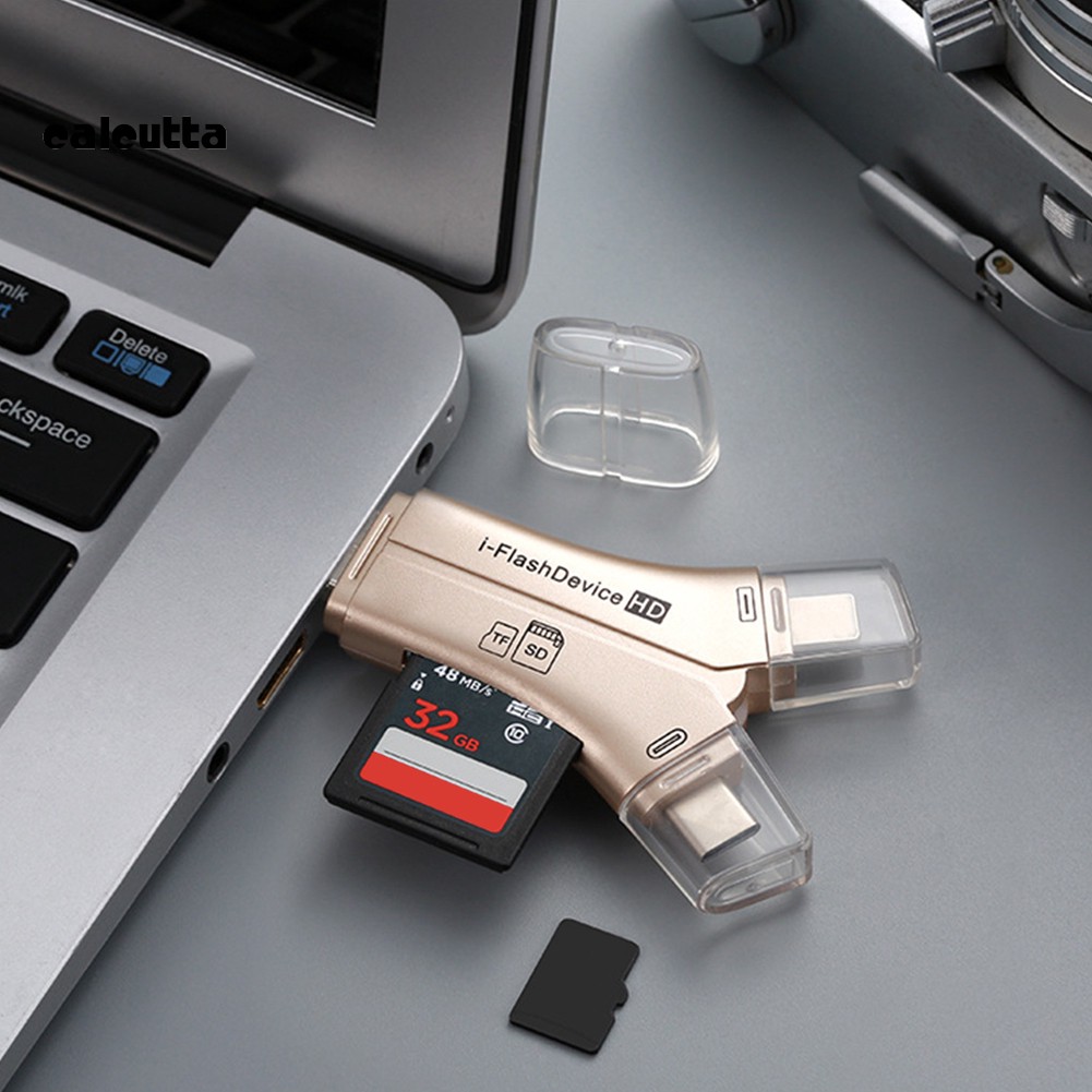 ★DC★Multifunctional 4 in 1 3.0 OTG TF SD Card Reader for PC iPhone Android Type-C | BigBuy360 - bigbuy360.vn
