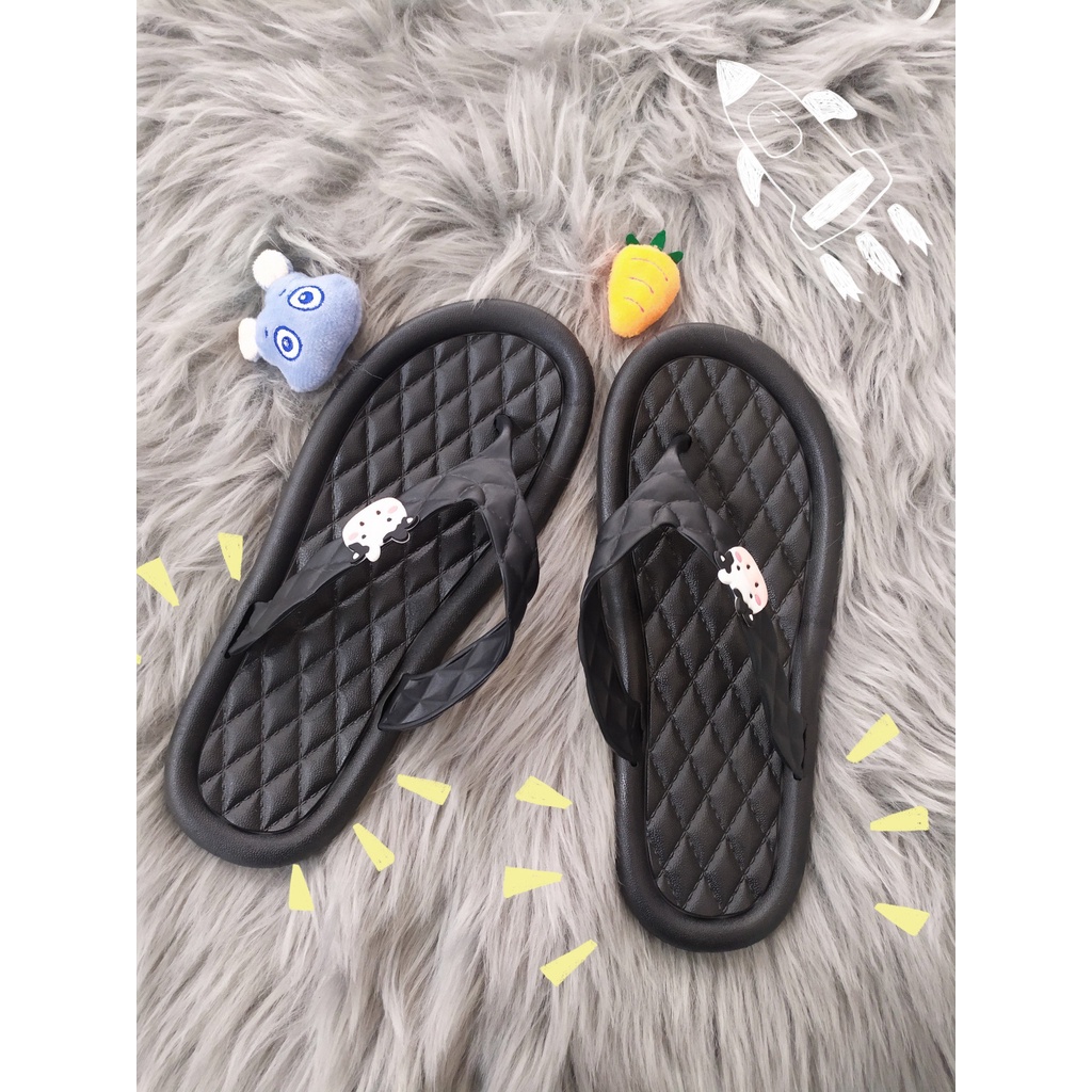 JY217 - Dép xỏ ngón hình bò sữa đáng yêu