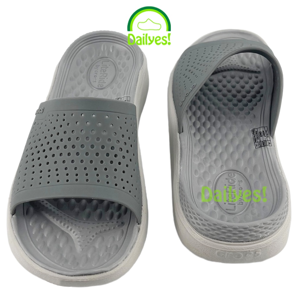 Dép Lê Cross Literide Nam Nữ Màu Full Xám siêu êm, hàng xịn, full tag, hỗ trợ đổi trả - Cross Literide Dailyes