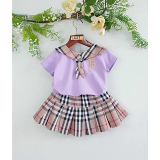 Set váy áo thun cotton kèm quần chip cho bé gái sz 8-21kg _Đầm thun cotton cho bé gái