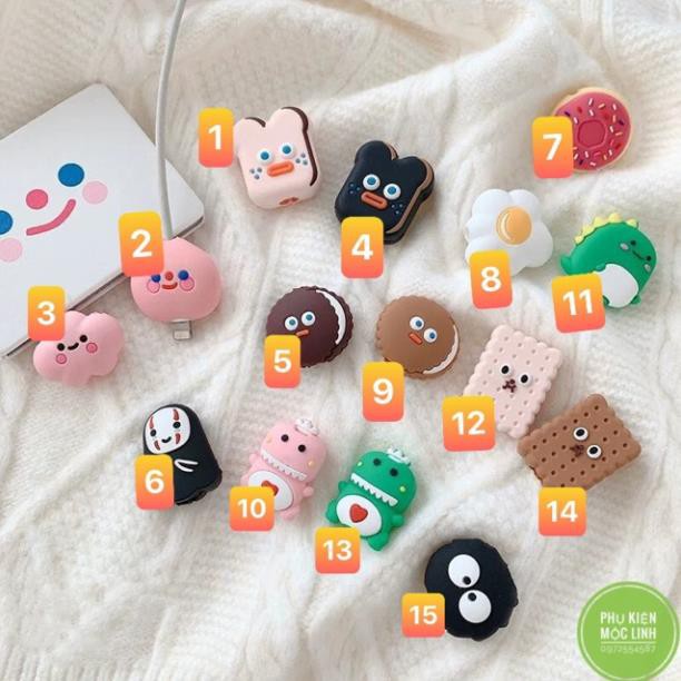🐿Khủng long vô diện bánh quy 🐿 ĐẦU THÚ CẮN CÁP BẢO VỆ CÁP SẠC IPHONE SAMSUNG TAI NGHE CHỐNG ĐỨT GẪY DÂY CUTE | BigBuy360 - bigbuy360.vn