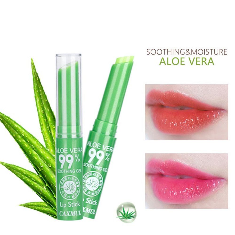 💍HS💄 New Lipstick Waterproof Moisturizing Aloe Lip Balm Cosmetic Long Lasting Lips Care Hot Thermal Color Changing