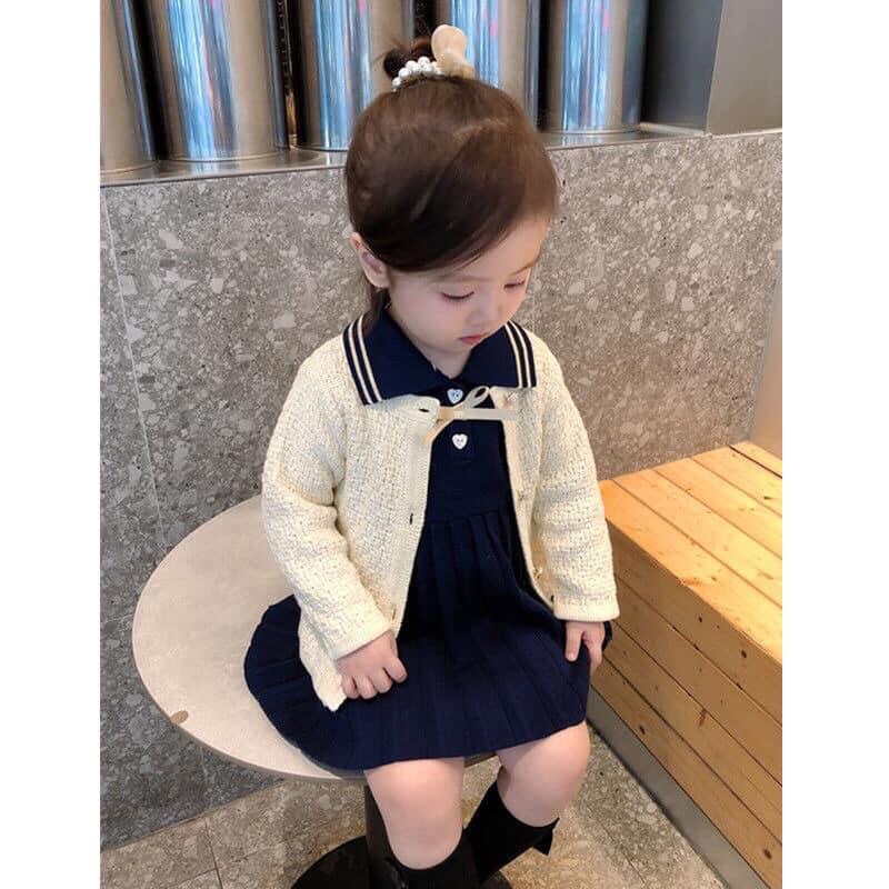 Váy len xếp ly cho bé