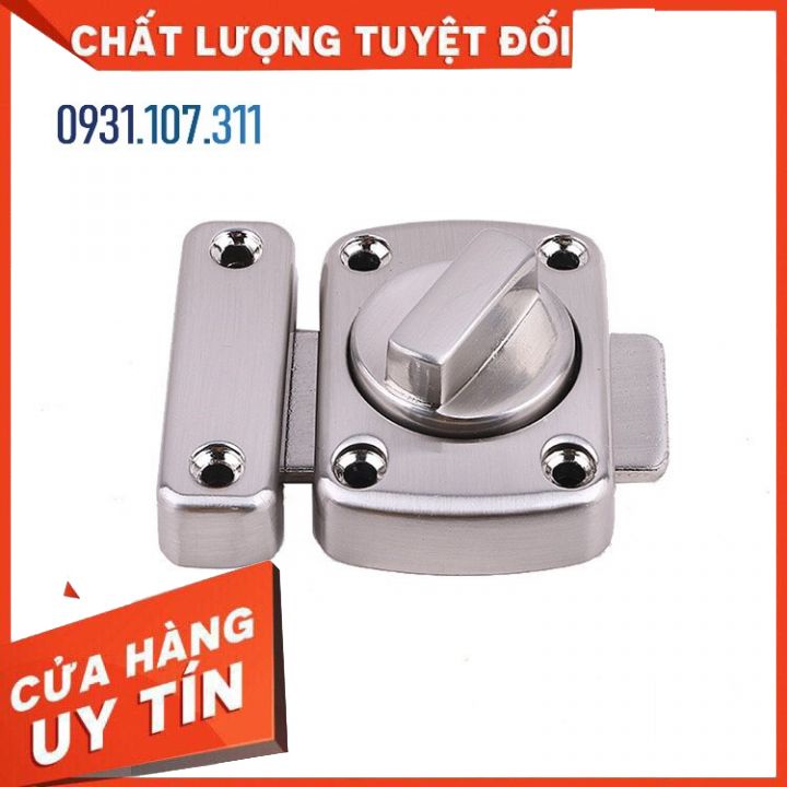 Chốt khóa cửa, then khóa cửa bằng vật liệu thép không gỉ K08 loại khóa vặn bền bỉ, an toàn.