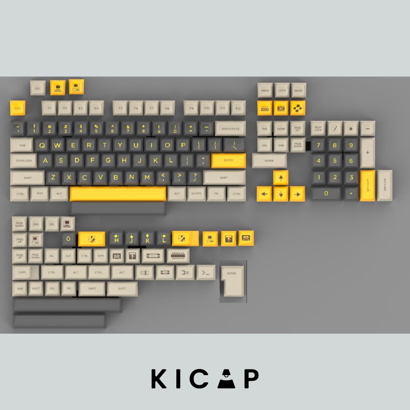 Bộ keycap SA Màn hình vàng tráng men - Kicap