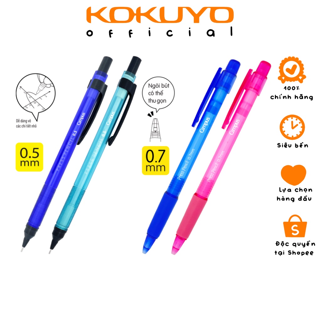 Bút Chì Bấm Campus Press Pencil 0.5mm Thương Hiệu Nhật