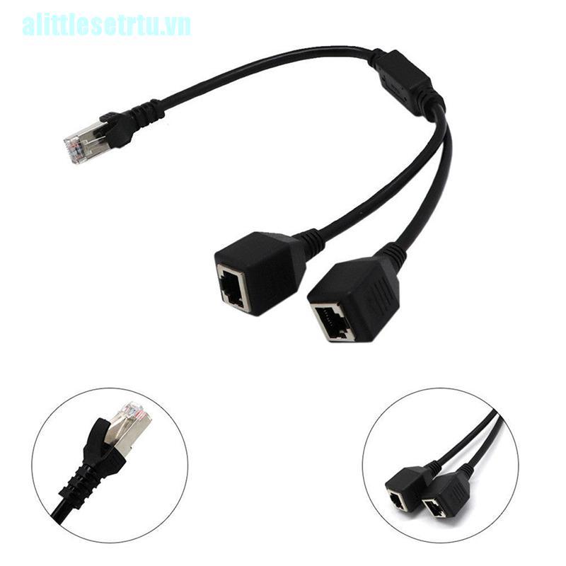 Đầu Chia Dây Cáp Mạng Rj45 1 Male Sang 2 Female