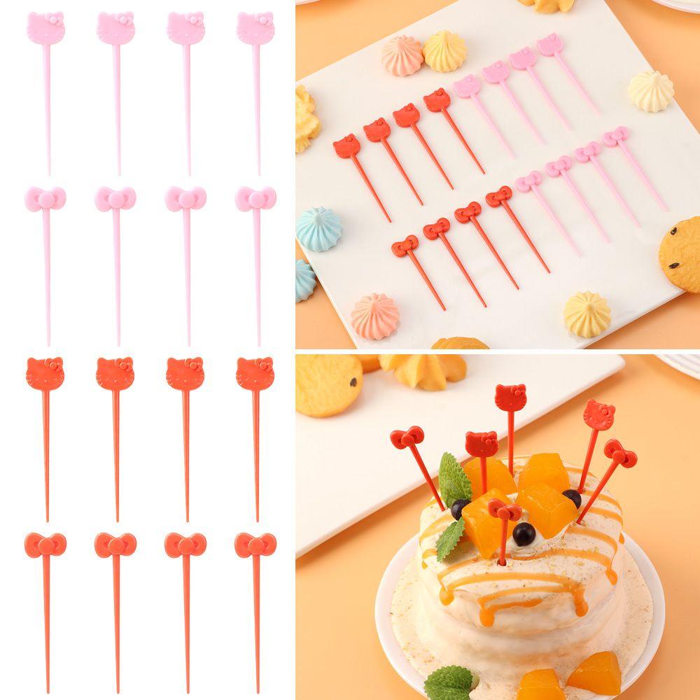 Bộ 8 Nĩa Ăn Trái Cây Hình Mèo Hoạt Hình Dành Cho Trẻ Em