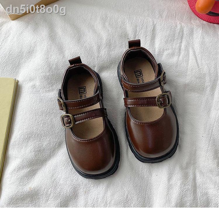 Giày da đen kiểu dáng tây cho bé gái 2021 trẻ em mùa xuân và thu đơn công chúa mềm đế khiêu vũ [phát hành vào ngày