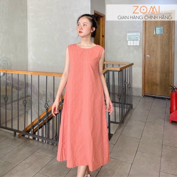 Đầm maxi suông thiết kế ZOMI d9595
