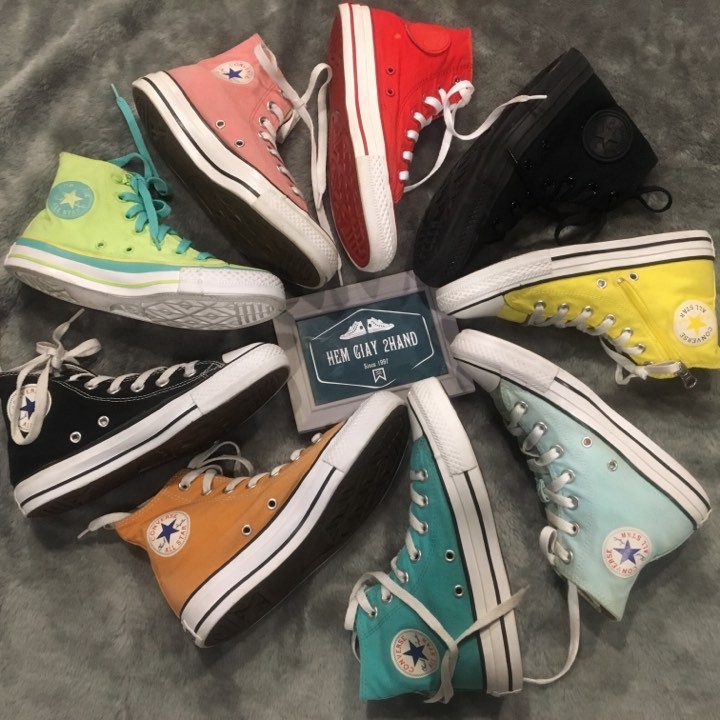 GIÀY CONVERSE CAM CỔ CAO SIZE 37-38/23cm (Real 100%/2Hand)