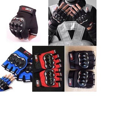 Găng tay phượt Sports cao cấp, găng đi xe máy có gù bảo vệ