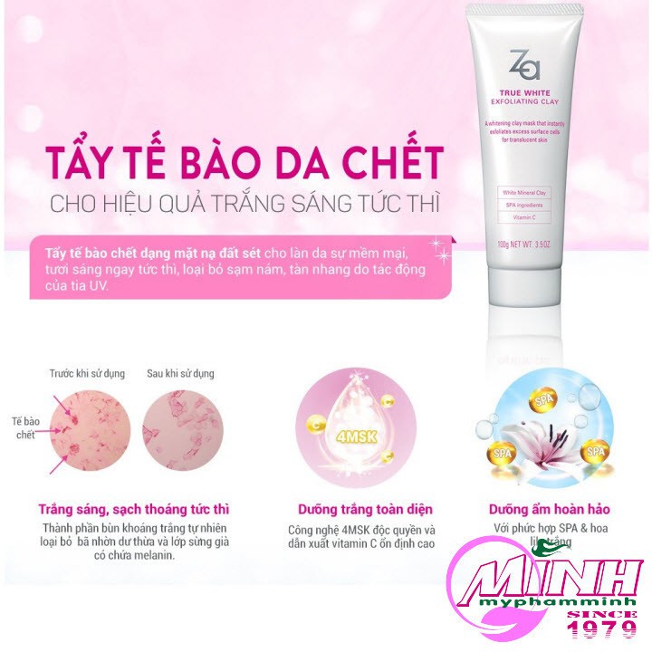 Kem Tẩy Tế Bào Chết Làm Sáng Và Đều Màu Da Za 100ml