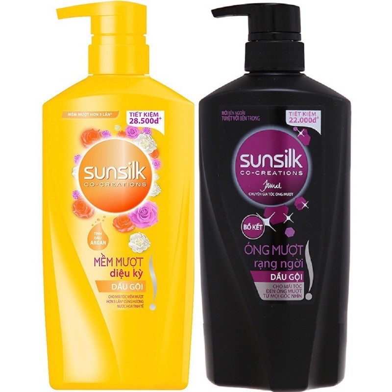 Dầu gội Sunsilk vòi 650g tặng chai dầu xả,dầu gội 140g