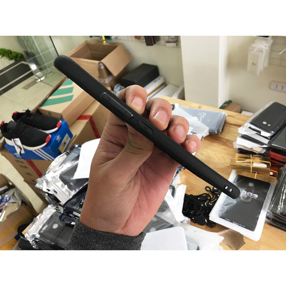 Ốp silicon đen vân da Xiaomi Mi 5x