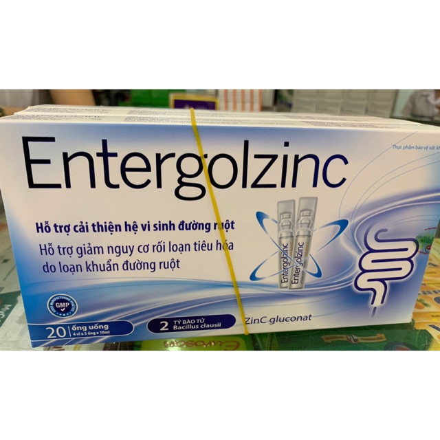 Men ENTERGOLZINC Kẽm cho bé  Men vi sinh dành cho bé từ 0 tháng tuổi hộp 20 ống