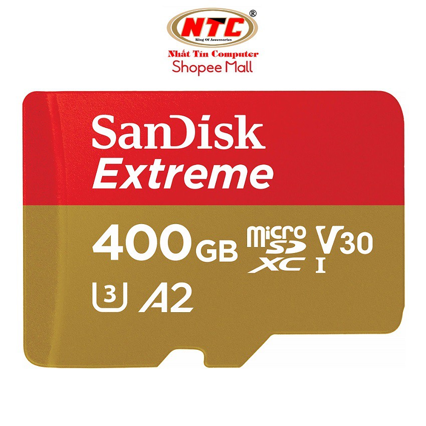 Thẻ Nhớ MicroSDXC SanDisk Extreme 400GB V30 U3 4K A2 R160MB/s W90MB/s - No Adapter (Vàng) - Hàng chính hãng