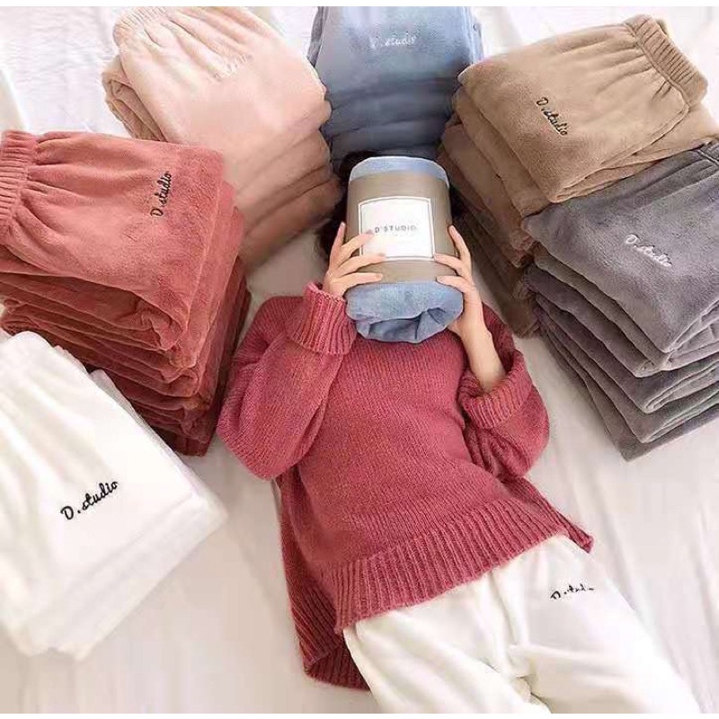 Quần nỉ bông siêu ấm cho bạn gái hàng loại 1 lông dày mềm mịn