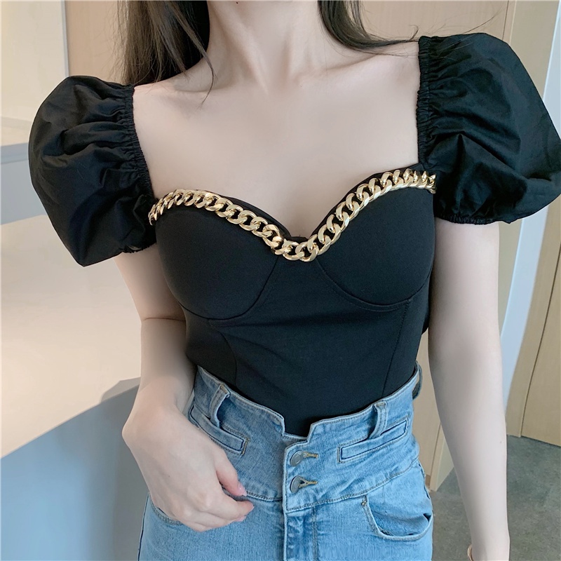 Áo Trễ Vai Tay Ngắn Thời Trang Mùa Hè Quyến Rũ