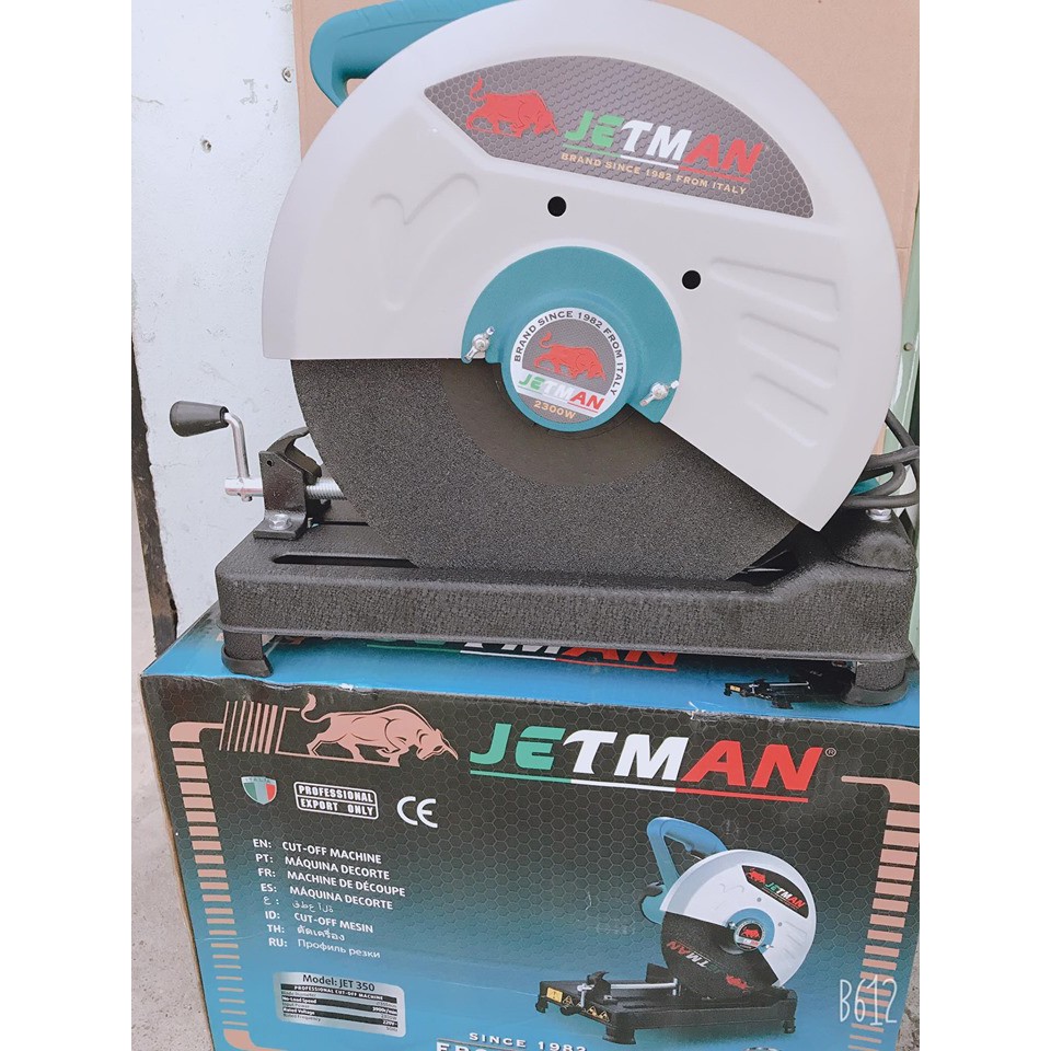 Máy cắt sắt bàn JETMAN moter đồng 100% đường kính lưỡi 355mm Công suất 2300W Tặng kèm 1 đá cắt sắt
