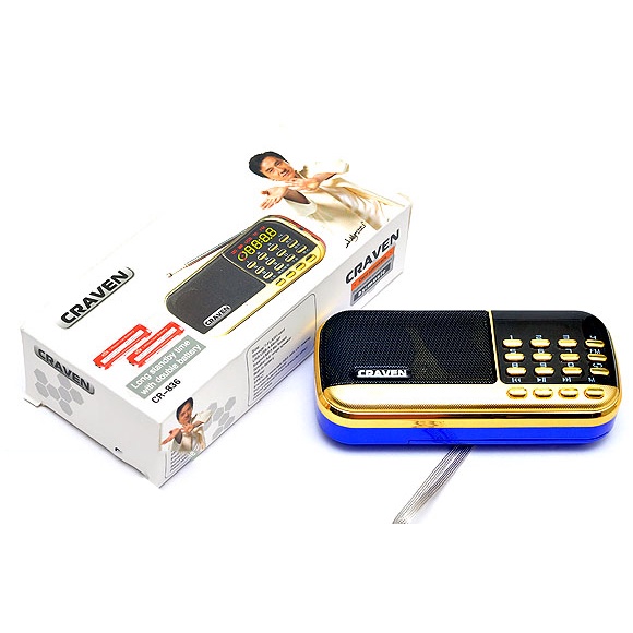 (Hàng chính hãng) Loa CR836 nghe kinh,học tiếng anh, nghe nhạc...dùng USB, thẻ nhớ, đài FM, đèn pin